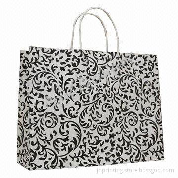 White Kraft Paper Bag for Promotions, Made of 120gsm White Kraft Paper, OEM Orders are Welcome